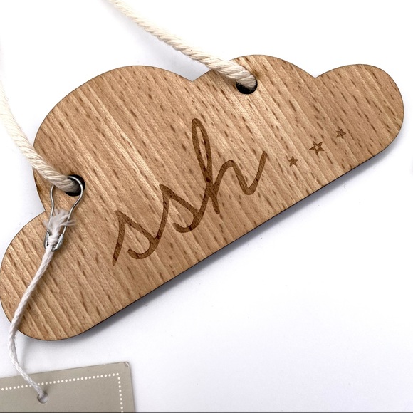 NWT Stephan Baby Beech Wood Shh Cloud Sleep Sign - Picture 5 of 10